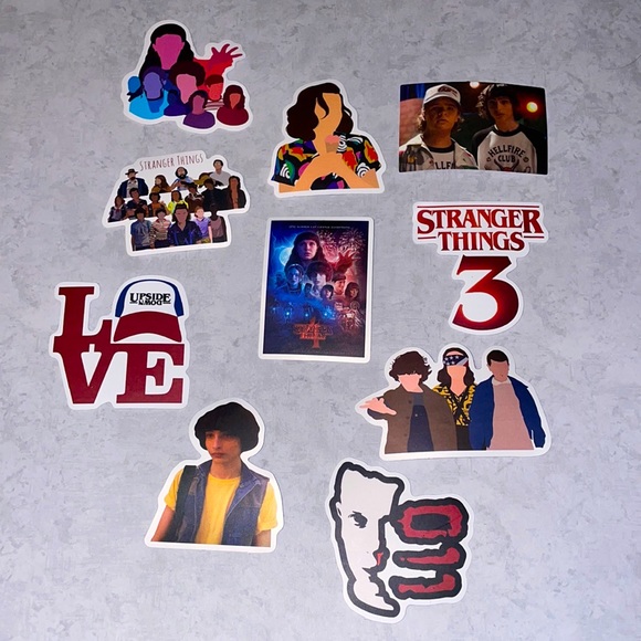 Stranger Things Other - 10pc Stranger Things Sticker Pack Stickers 80s Aesthetic Retro Netflix ST3 ST4